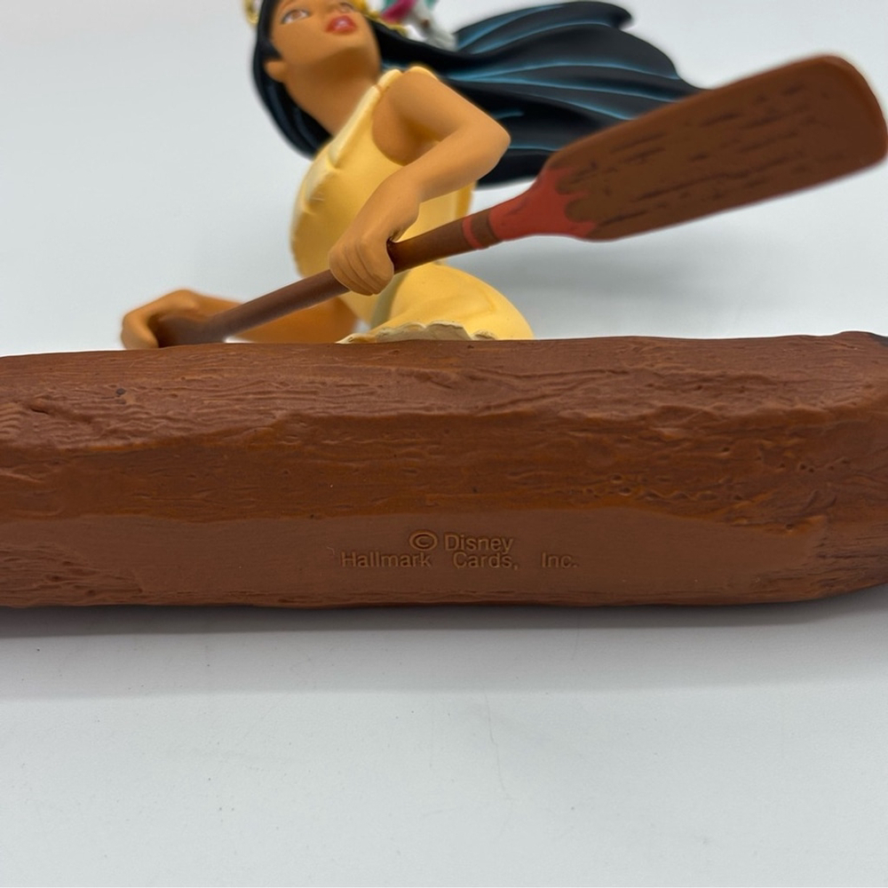 Hallmark Pocahontas Canoe Ornament Resin Figurine with Stand 1995 - Picture 11 of 14